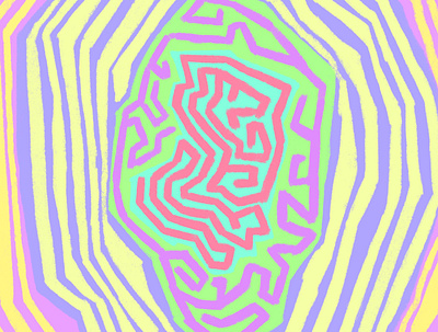 just somethin funky 70s acid busy colourful digital funky illustration neon psychadelic