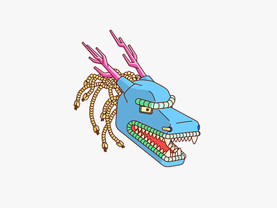 dragon affinity designer affinitydesigner animal beast colors concept digital art dragon horns illustration mask