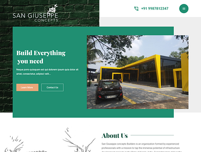 San giuseppe Builders website concept ui web webdesign website