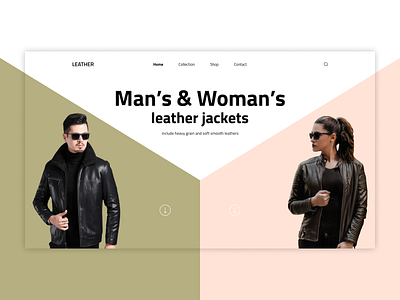 Leather jackets | E-commerce design e-commerce ui uiux
