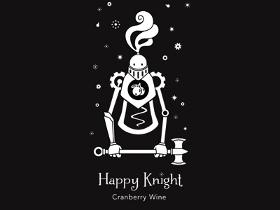 Happy Knight Wine happy knight wine identity logo wine