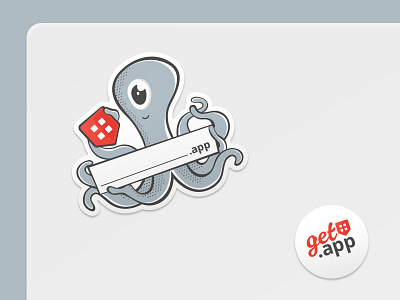 Google get.app Sticker Concepts google illustration octopus sticker mule