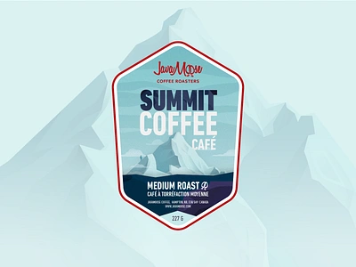 JavaMoose Summit Coffee coffee label mount everest packaging