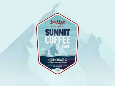 JavaMoose Summit Coffee coffee label mount everest packaging