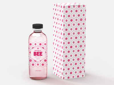 Humble Bee Raspberry Honey Water brand illustration package packagedesign