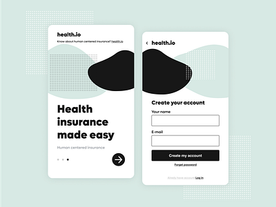 helth.io — insurance made easy blackdimond climbing geometric health insurance rockclimbing shape ui webapp