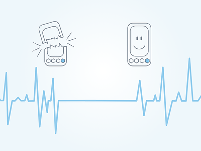 Pitzi - heart phone monitor dataviz phone pitzi protection