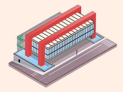 Masp - São Paulo, Brasil brasil brazil cultural illustration isometric masp sp são paulo vector