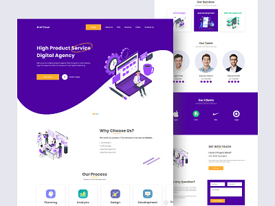 Agency Landing Page Design agency landing page agency landing page design agency landing page ui design agency website agency website design agency website ui landing page design responsive agency website ui design uiux design ux design