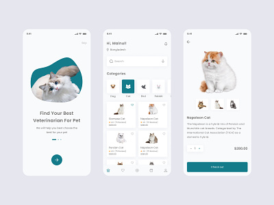 Pet Care App android app android app design app design app design ui design ios app ios app design pet care app pet care app design pet care app ui ui design uiux design ux design veterinarian veterinarian mobile app