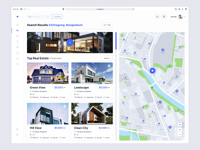 Real Estate Web App app architecture buy clean dashboard expense home house minimal minimalist property real estate rent ui design ux web app website