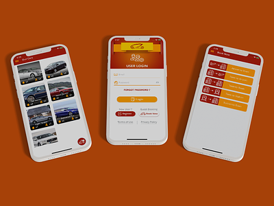 Taxi / Cab Booking App Screens