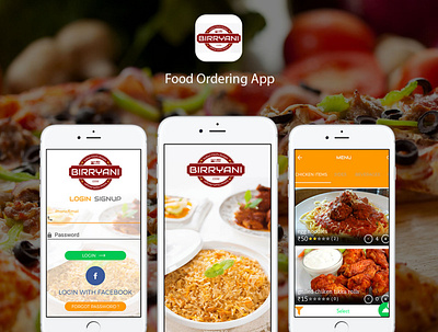 Birryani branding design food food ordering app ux