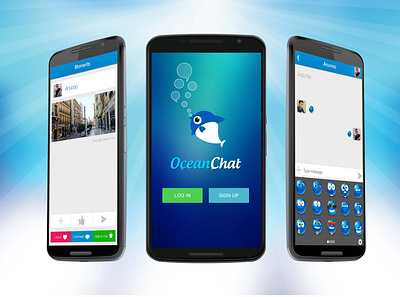 Ocean Chat - Messaging App app design