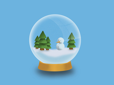 Snow Globe design illustration procreate