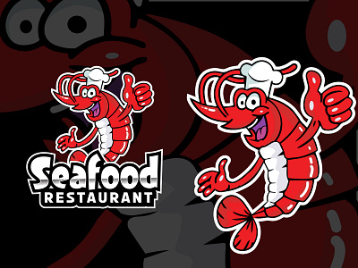 shrimp logo,sea food logo,Restutent logo.