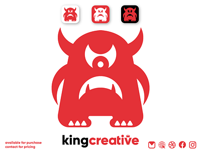 Monster branding design flat icon illustration logo logomark minimal vector