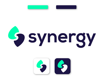 Synergy app branding design flat icon illustration logo logomark minimal vector
