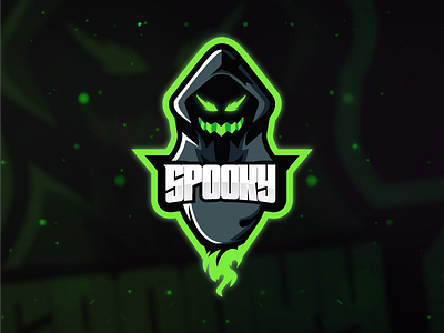 Spooky Green Mascot branding design esports ghost icon illustration logo logomark mascot minimal spooky vector