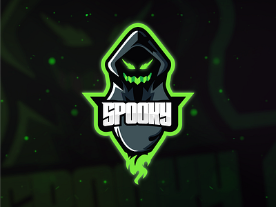 Spooky Green Mascot