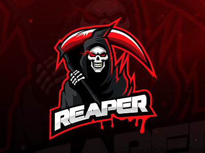 Reaper Esports Mascot branding design esports gaming grimreaper horror illustration logo mascot reaper skeleton sports vector
