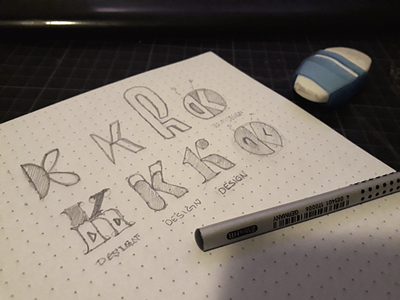 Krimdesign logo k logog sketching