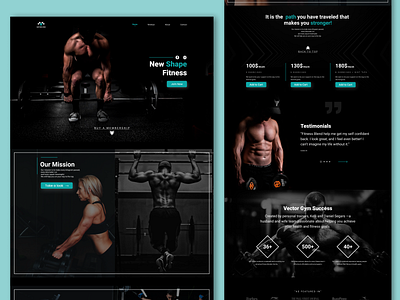 Fitness Website Design design fitness website design responsive design ui uiux ux website design website redesign