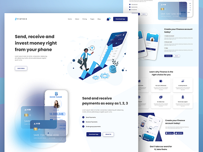 Fintech Website Design design finance website fintech website design responsive design ui uiux ux website design website redesign