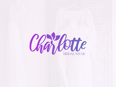 Charlotte Bridal Wear beauty brand branding design fashion female feminine feminine logo flat logo minimal