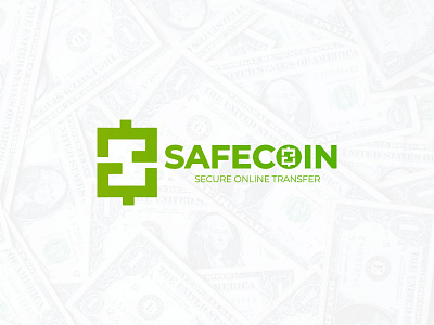 SafeCoin brand branding currency design flat logo minimal money money app money transfer