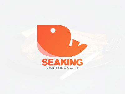 SeaKing brand branding business concept flat food food and drink logo minimal restaurant