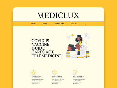 Medical Website Design | UX UI Concept branding design flat illustration medical web trendy typography ui ui design ux ux design vector website ui