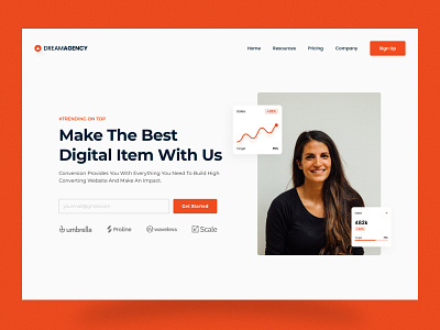 Digital Product website Header