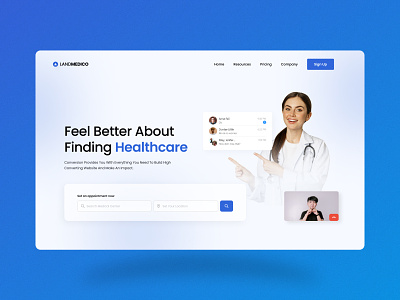 Healthcare Website Header