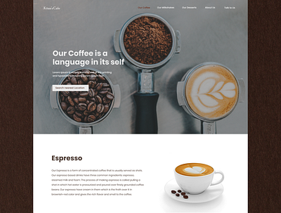 Coffee shop creative agency creative design design flat minimal ui website