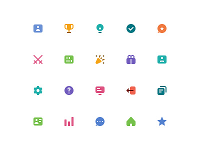 Colorful sidebar icons