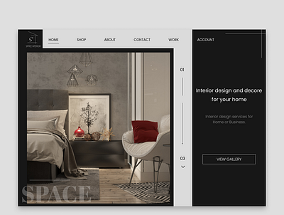 Interior designer's website design app branding design figma freelance graphic design illustration logo photoshop ui uiux website design