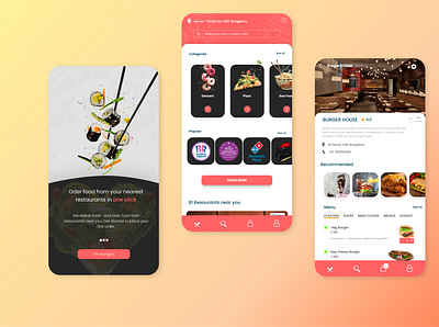 Food Delivery App design app branding design figma freelance graphic design illustration photoshop ui uiux website design