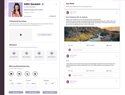 User Profile branding design figma graphic design ui