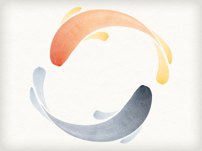Koi Creative logo concept carp fish japan japanese koi paint swimming watercolor watercolour