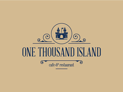 One Thousand Island cafe castle island logo restaurant sauce