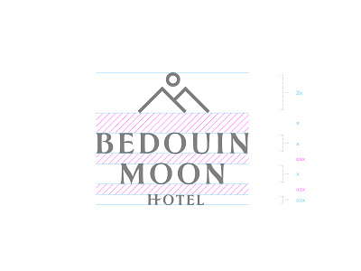 Bedouin Moon Hotel - Branding Identity Development bedouin branding dahab egypt hotel line art moon mountain