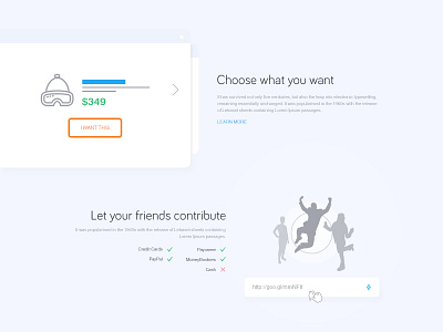 UX/UI content for crowdfunding platform