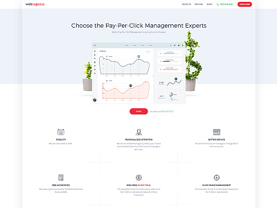 Pay Per Click Management platform UI/UX envaios management modern touch pay per click platform uiux