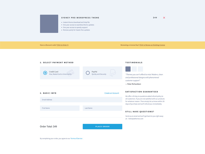 aThemes Shopping Cart Redesign by Envaios on Dribbble