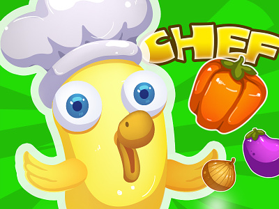 BubbleChef character duck game icon illustration osntear