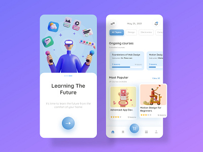 EdTech Mobile App Design by Kartikey Shandilya on Dribbble