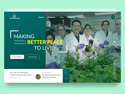 BioTech Website Landing Page Design biotech biotech website redesign design landing page design ui ux website layout design