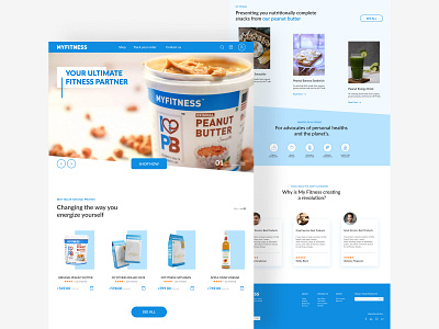 MyFitness Website Re-design butter delivery design food foodtech graphic design online peanut re design ui ux web design