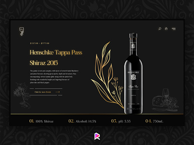 Shiraz Wine webdesign branding dark drink illustration javascript nuxt react rubi rubi studio shiraz shiraz wine ui ux vue vue.js web web design webdesign website wine